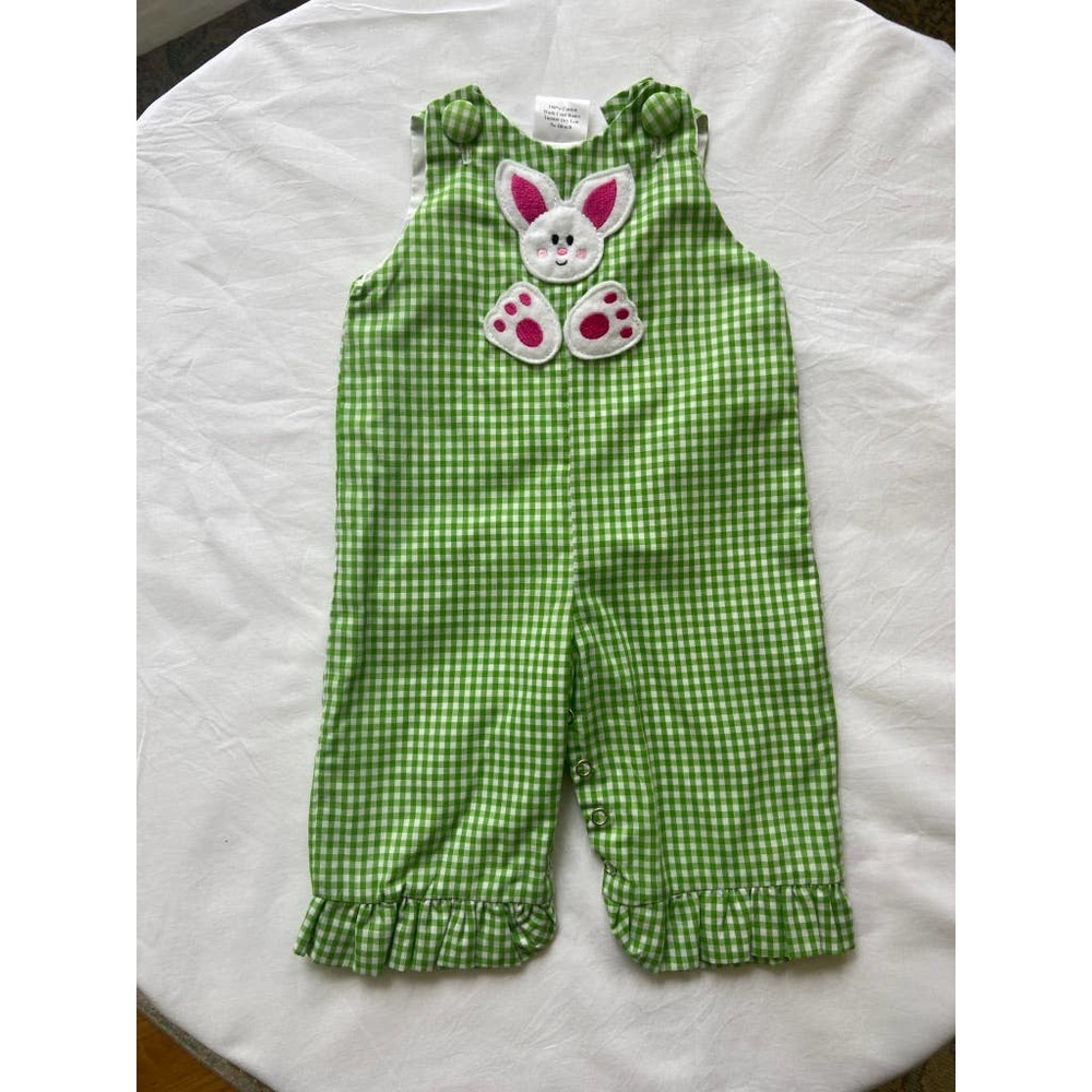 Girls Seeksucker Easter jumpsuit - 3 Months